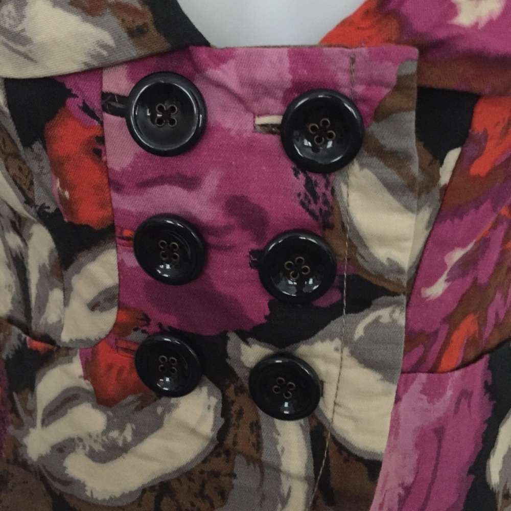 Anthropologie Elevenses Floral Short Sleeve Blazer Jacket Women's Size 0 - Picture 5 of 12
